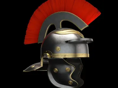 Roman legionnaire helmet Low-poly 3D model