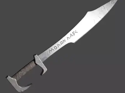 Spartan Sword Low Poly Low-poly 3D model