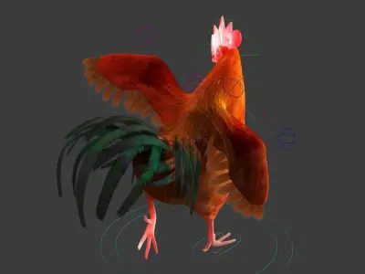 Chicken Rigged 3D model 3D model