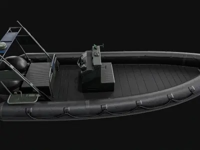 Military Boat Low-poly 3D model