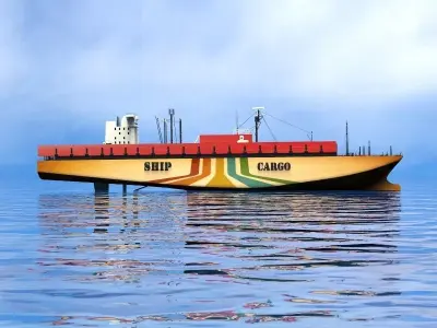 Cargo ship 3D model
