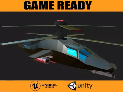 copter Low-poly 3D model