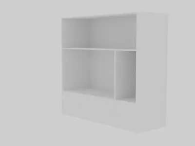 Low Poly Cabinet GameReady bookcase Free low-poly 3D model