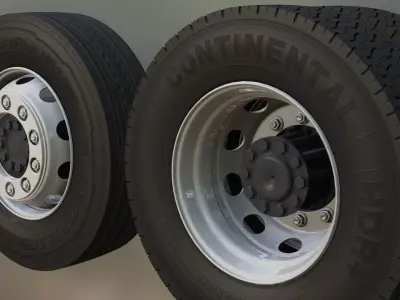 Truck Wheel Game Ready Model Low-poly 3D model