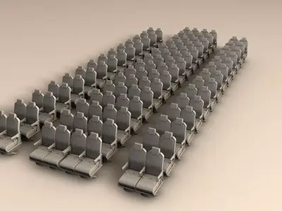 airplane seats 3D model
