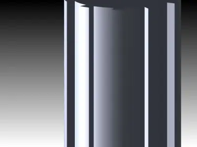 external spline shaft Free 3D model