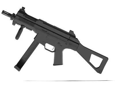 Ump5 Gun Free low-poly 3D model