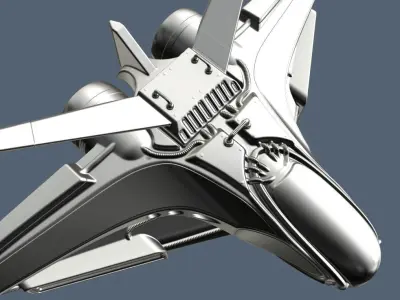 Intergalactic Spaceship High Poly 3D model