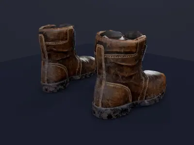 Dirty shoes Free low-poly 3D model