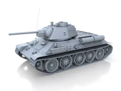 OT-34-76 - Model 1943 - Soviet Flame-Thrower Tank 3D model