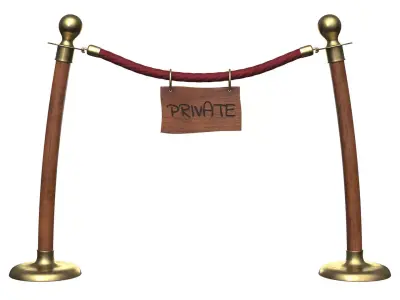 Barrier Cartoon PBR Low-poly 3D model