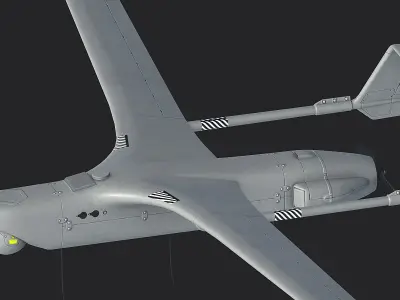 RQ-21 military unmanned aerial vehicle Low-poly 3D model