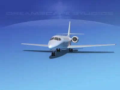 Cessna 680 Citation Sovereign  White Livery 3D model