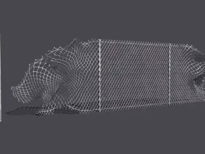 Simple Chainlink Fencing Panels Free low-poly 3D model