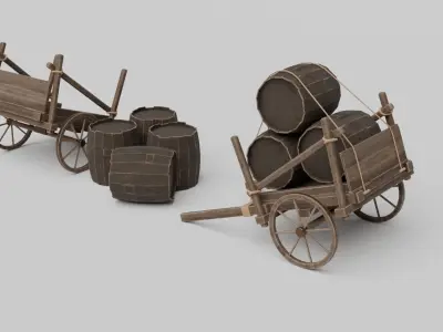 Medieval Themed 3D Model Set 3D model