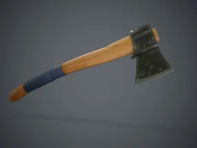 Stylized Woodcutter Axe Low-poly 3D model