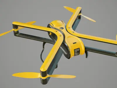 Quadcopter Drone PBR Low-poly 3D model