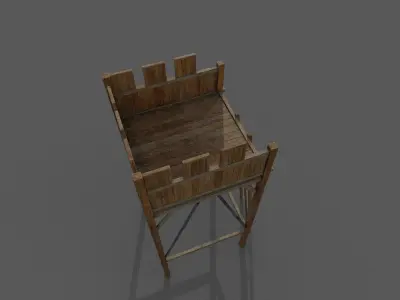 Guard Tower 3D Model Low-poly 3D model