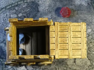 Siege Dice Tower with Gothic Dice 3D print model