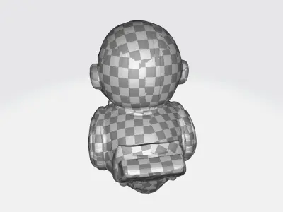 Robot duck 3d model Low-poly 3D model