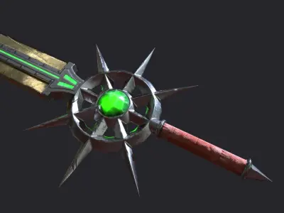 Fantasy Stylish Weapon- Chaos Sword Low-poly 3D model