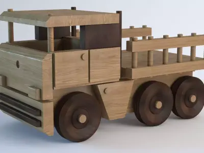 Wood Truck 3D model purchase