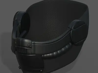 Helmet scifi military futuristic technology cyborg Low-poly 3D model