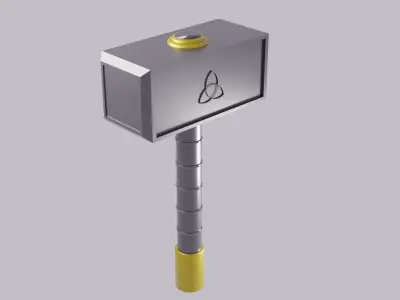 Hammer 3d model with glow effects 3D model