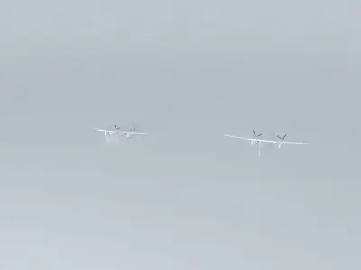 DeHavilland DHC-8-300/Dash-8 Template Free 3D model