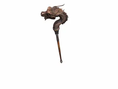 Walking Stick Isolated 3d Model Generated 3D model