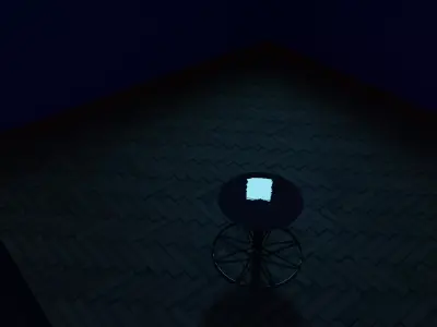 Black glass coffe table Low-poly 3D model