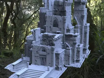 Jungle Forest temple Large 3D model