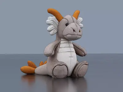 Dragon Plush Low-poly 3D model