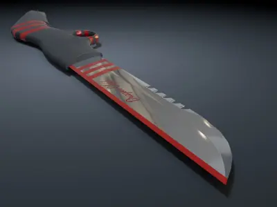 Combat Knife Dragon Claw Free low-poly 3D model