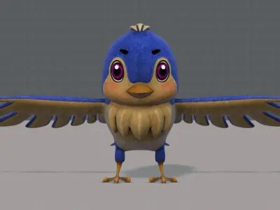 Bird V01 Low-poly 3D model