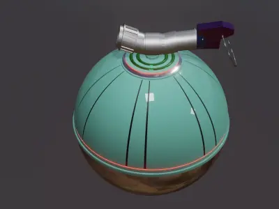 grenade egg with gun Free 3D model