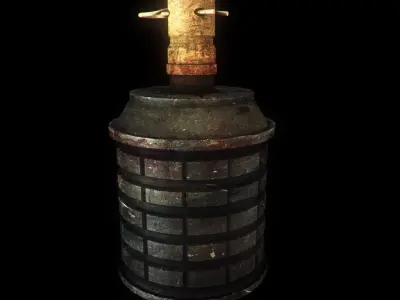 GrenadeT97 grenade canister Low-poly 3D model