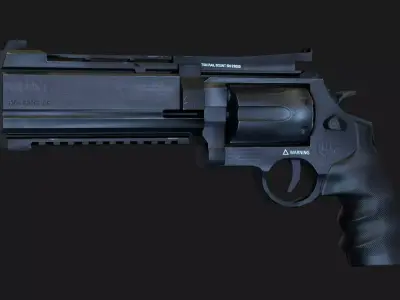Weapon Pistol revolver Gameready Low-poly 3D model