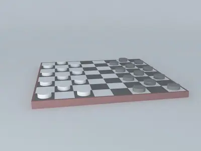 Chess - Chess checkers board Free 3D model
