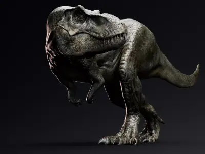 Dinosaur Tyrannosaurus Rex Stan Unity Project Low-poly 3D model