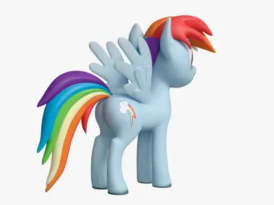 Rainbow Dash My Little Pony Cartoon 3D model