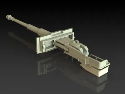 Kampfwagenkanone 88 mm KwK 36 L56 3D model