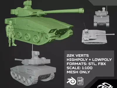 Heavy Tank Free Free 3D print model