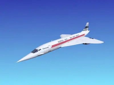 Concorde pepsi jet 3D model