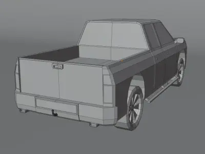 Low Poly Pick-up Truck Free low-poly 3D model
