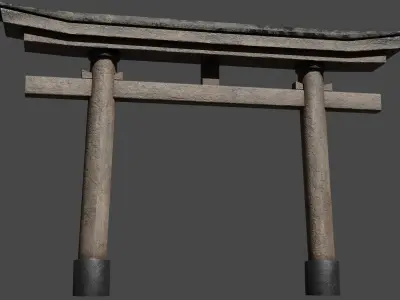 Torii Gate Free low-poly 3D model