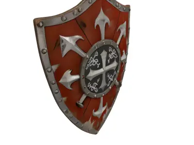 Fantasy Medieval Warrior Shield Game Ready 3D model