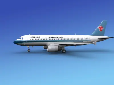 Airbus A320 China Southern 3D model