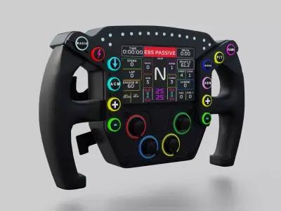 LMDh steering wheel Low-poly 3D model