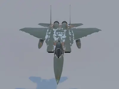 Military Fighter Plane Low-poly 3D model